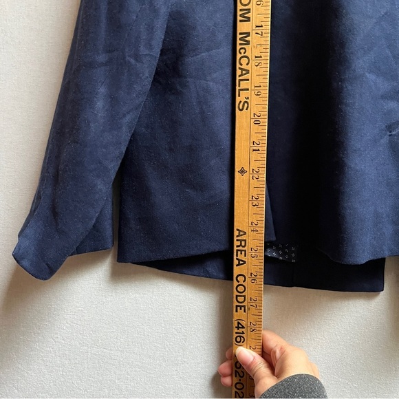 Willow & Thread linen blend one button midnight blue blazer Sz XL 23” PTP - Picture 5 of 8